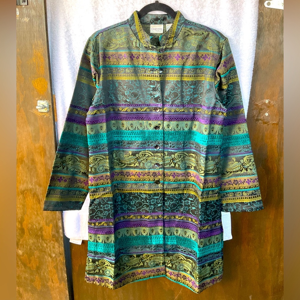 Chico’s Algonquin Champaign Jacket SEP Teal; NWT; M/8